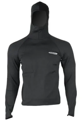 New Women's Tilos Polytex Hooded Long Sleeve Shirt - Black (Size X-Small)