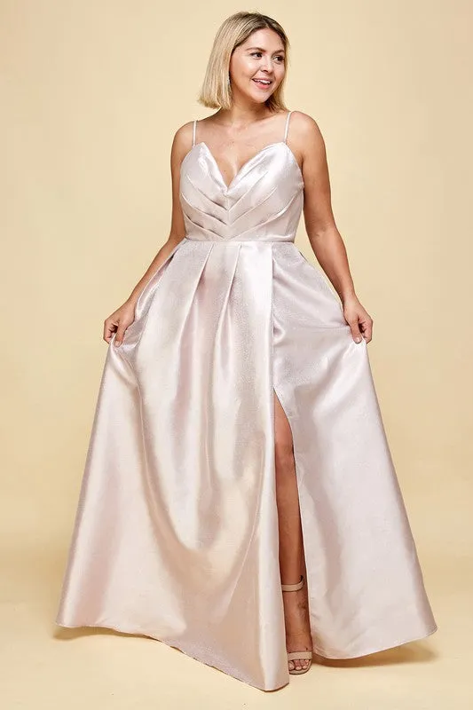 Plus Size Dress, Prom, Bridesmaid, Gowns Nude