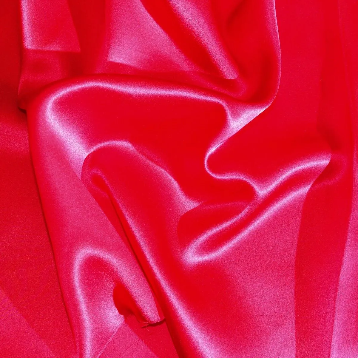 Red Silk Charmeuse Fabric