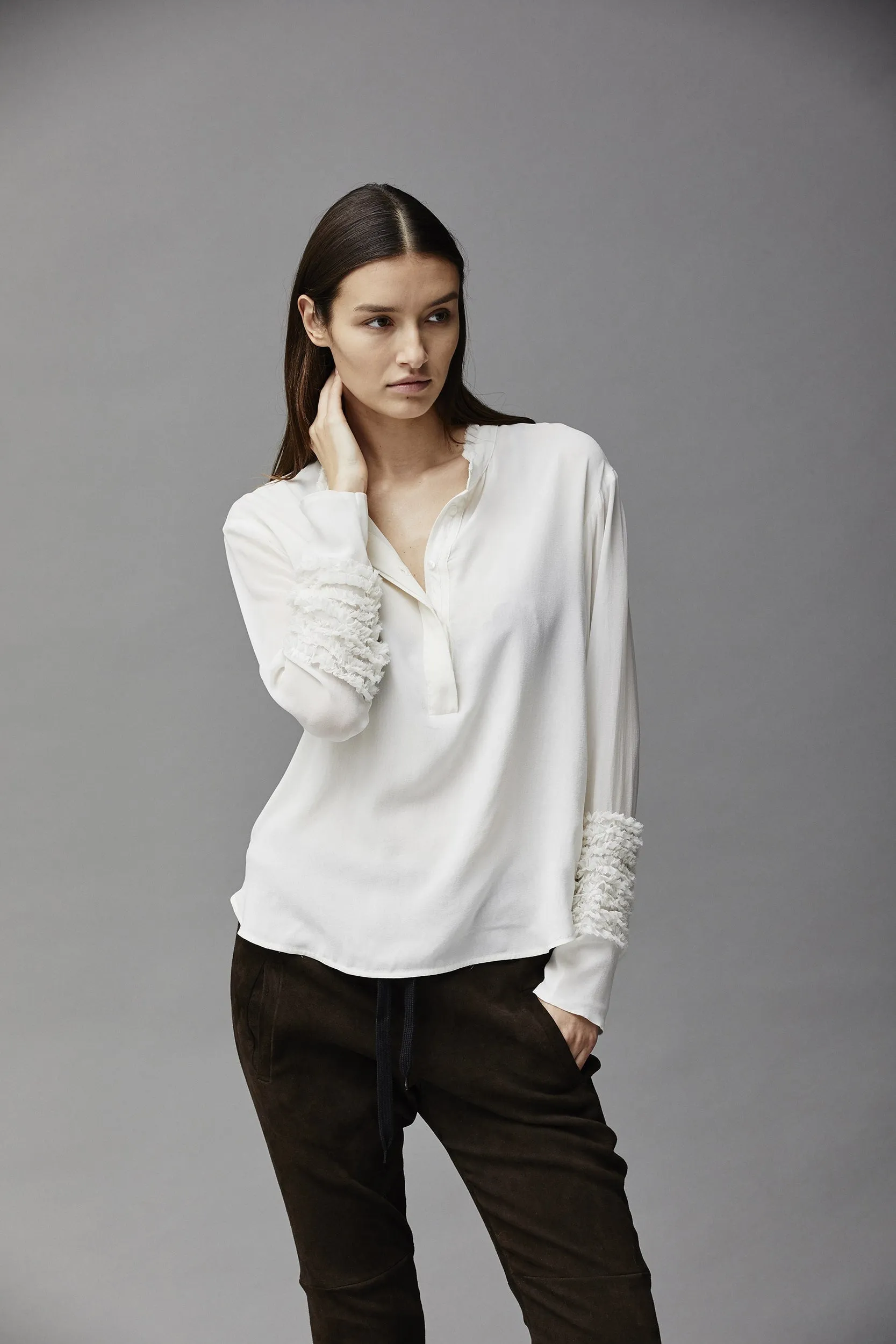 Silk Frill Shirt