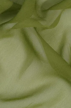 Spinach Green Silk Georgette Fabric