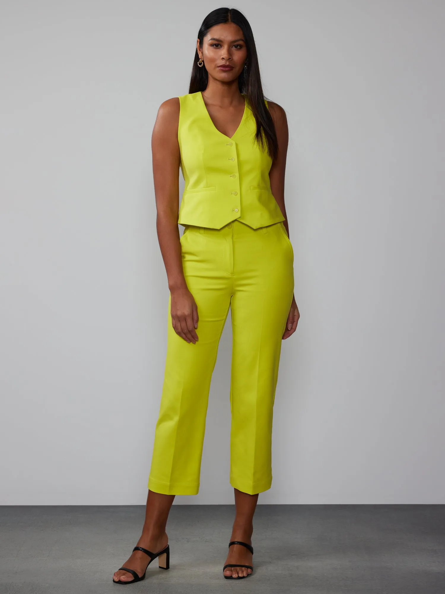 Straight Leg Cropped Pant