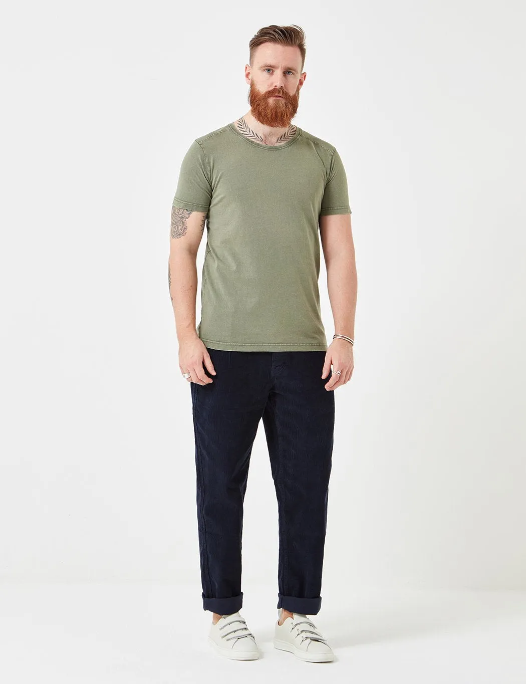 Suit Bart Sun Bleached T-Shirt - Dusty Green