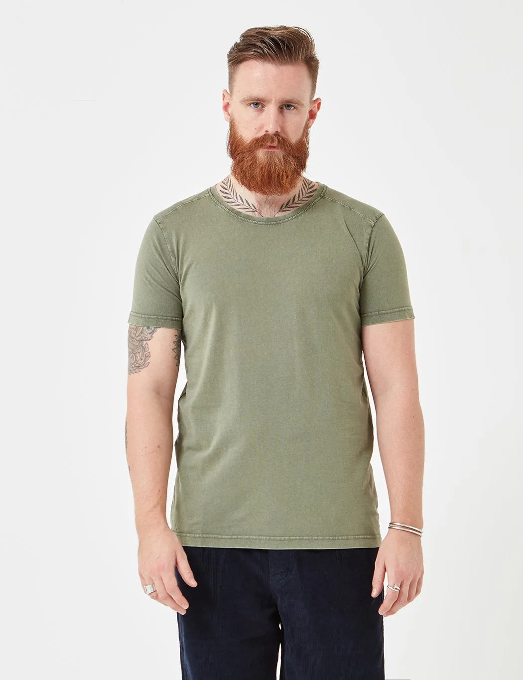 Suit Bart Sun Bleached T-Shirt - Dusty Green