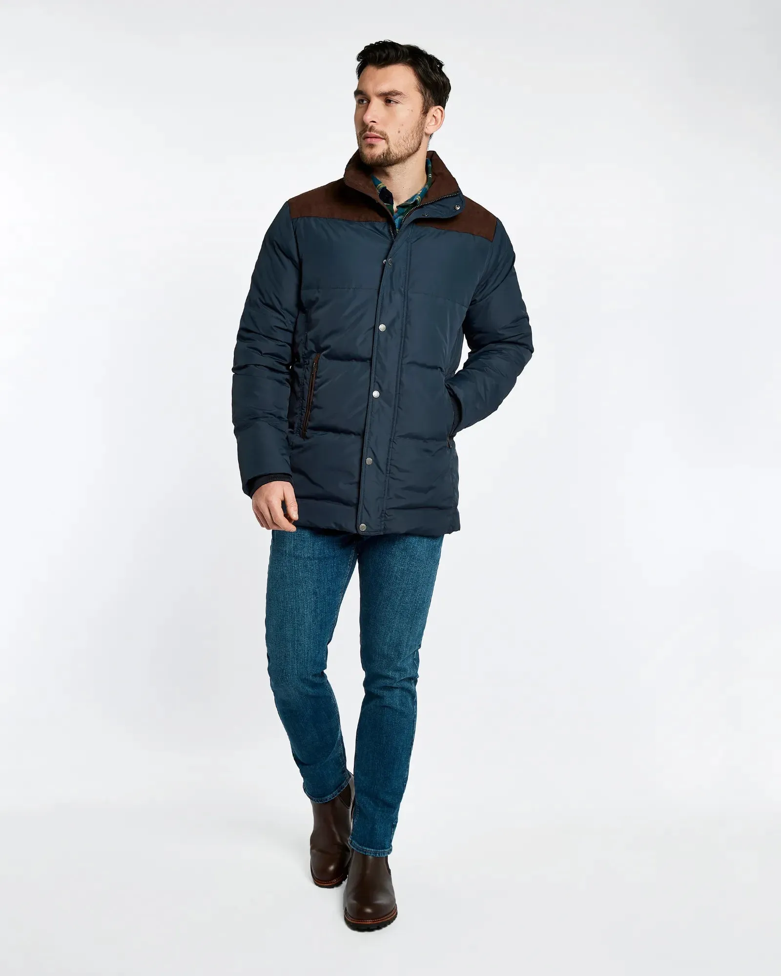 Talbot Down Filled Jacket - Navy