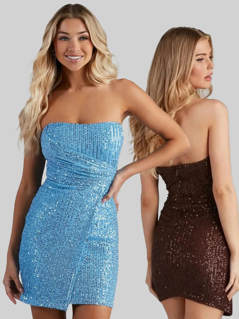 Tight Sequin Hip mini Dress