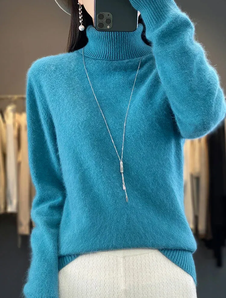 Trendy Mink Cashmere Pullover for Fall