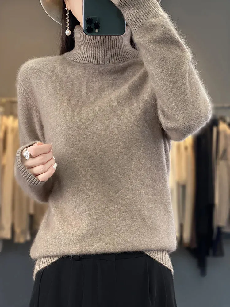 Trendy Mink Cashmere Pullover for Fall