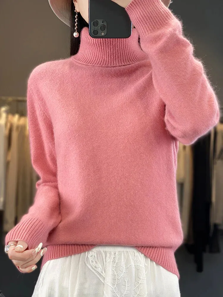 Trendy Mink Cashmere Pullover for Fall