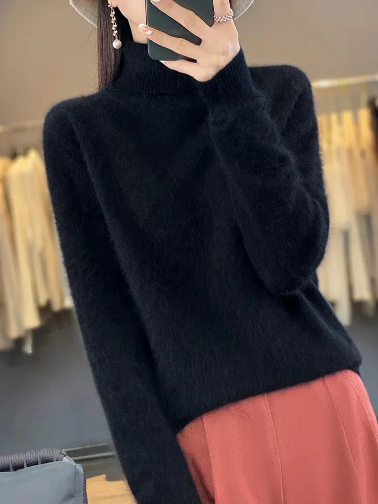 Trendy Mink Cashmere Pullover for Fall