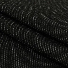 Wool Suiting Medium to Heavy Weight Design-3 Black Stretch